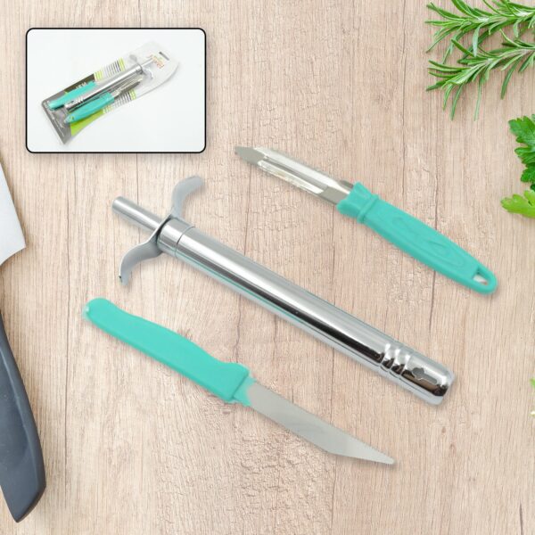 3-in-1 Kitchen Combo Set with Lighter, Knife, Peeler