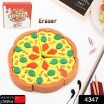 3D Pizza Slices Eraser Set – Fancy & Colorful Stationery for Kids & Gifts (7 slice) - With Dupatta by Nari Haat, In...