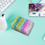 7 Days 4 Times Transparent Medicine Box 28 Grid Portable Large Capacity Travel, Medication Organizer Dispenser Boxes ...