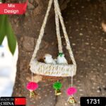 Artificial Jute Hanging Birds Nest Jhumar Chidiyan Ka Ghosla - With Dupatta by Nari Haat, Indian ethnic wear, women c...