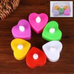 LED Tealights, Smokeless Plastic Decorative Candles, Diwali (Pack Of 6 / Multicolor) - Front View by Nari Haat, India...