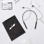 Bluetooth Wireless Neckband Earphones, 40H Playtime, IPX Water-Resistant, High Bass - Neckline Detail by Nari Haat, I...