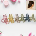Plastic Hair Clamp Grip, Simple Matte Hair Barrette Clamp (1 Pc) - Neckline Detail by Nari Haat, Indian ethnic wear, ...