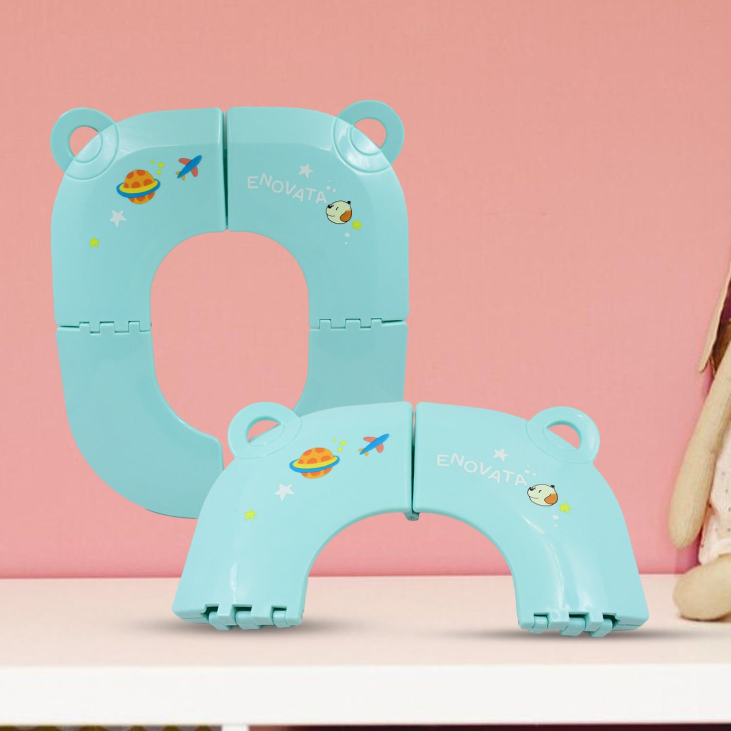 01_3ea2076f-1e9f-41d0-a8d2-5dc2297f4f8f.jpg Portable Baby / Kids Toilet Seat Foldable Potty Seat (1 Pc) - Front View by Nari Haat, Indian ethnic wear, women clot...