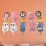 Wall Mounted Cartoon Hooks Self Adhesive Hooks (10 Pcs Set) - Front View by Nari Haat, Indian ethnic wear, women clot...