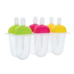 6 Pcs Multicolor Polypropylene Ice Mold, Kulfi Maker / Stick / Cream / Assorted - Back View by Nari Haat, Indian ethn...