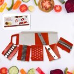 Plastic 6 in 1 Vegetables Slicer, Cutter and Fruit Dicer Grater (1 Set) - Front View by Nari Haat, Indian ethnic wear...