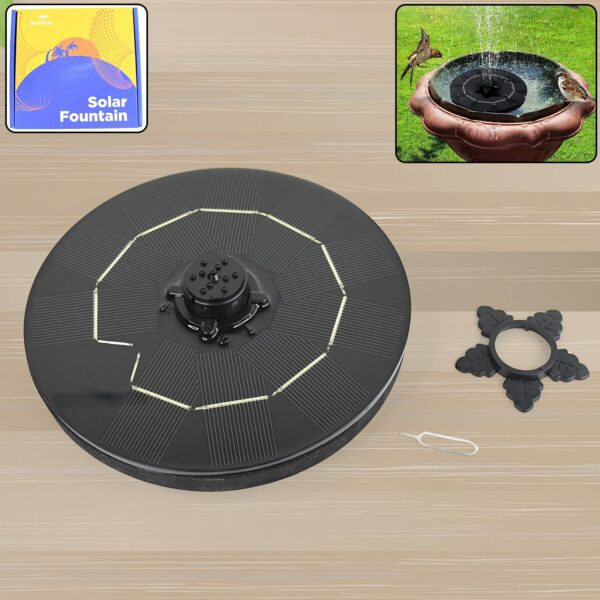 Fast Fountain by Pocket Hose - Solar-Powered - Instantly Adds a Water Feature Virtually Anywhere - 5 Spray Modes - No...