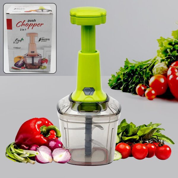 2in1 Press Vegetable Choppers for Kitchen (1100 ML) - Front View by Nari Haat, Indian ethnic wear, women clothing, de...