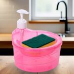 2 in 1 Double Layer Liquid Soap Dispenser with Pump and Sponge - Sleeve Design by Nari Haat, Indian ethnic wear, wome...