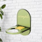 Wall Mounted Shower Gel Bottle Holder L‑Shape Rust Resistant Seamless Hook - Closeup Embroidery by Nari Haat, India...