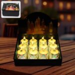 Festive Lighting for Any Occasion: 12 Pack LED Tealight Candles, Diwali - Front View by Nari Haat, Indian ethnic wear...