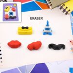 Fancy Colorful Eraser Set for Kids’ Parties & School (1 Set, Mixed Design) - Full Detail by Nari Haat, Indian ethni...