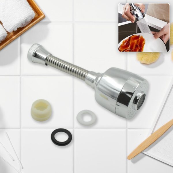 360° Rotating Faucet Sprayer – Water-Saving Aerator for Kitchen & Bathroom (6 Inch) - Front View by Nari Haat, Ind...