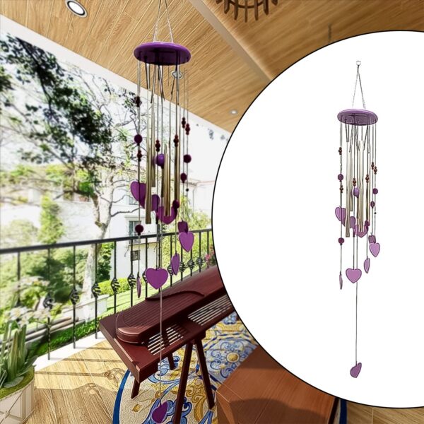 Smiley and Hearts Love Wind Chime (1 Pc) - Front View by Nari Haat, Indian ethnic wear, women clothing, designer suit