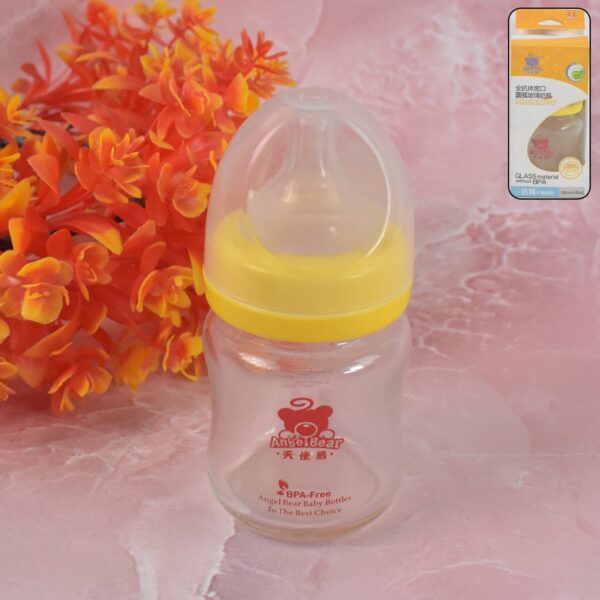 Glass Baby Feeding Bottle (120 ML / 1 Pc) - Front View by Nari Haat, Indian ethnic wear, women clothing, designer suit