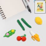 3D Mix Design Fancy & Colorful Erasers – Novelty Set for Kids & School Prize (1 Set) - Sleeve Design by Nari Haat, ...
