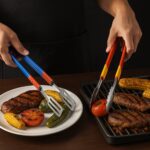 Stainless Steel Multipurpose Utility Tong / Serving Food Tongs  (2 Pcs Set) - Closeup Embroidery by Nari Haat, Indian...