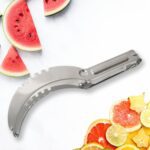 3-in-1 Watermelon Knife Set – Cantaloupe Slicer, Corer & Fruit Cutter - Closeup Embroidery by Nari Haat, Indian eth...