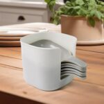 7 in 1 Side Dish Dip Bowl Set with Handle Mini Dipping Bowls (7 Pcs Set) - Front View by Nari Haat, Indian ethnic wea...