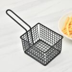 frying baskets for chips Stainless Steel Snack Basket Potato Mesh Strainer Basket - Sleeve Design by Nari Haat, India...