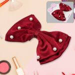 Hair Bow Knot Clip Suitable For Girls (1 Pc / Multicolour), Hair accessories - Front View by Nari Haat, Indian ethnic...