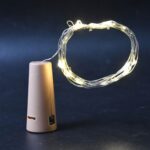 Multi LED Wine Bottle Cork / Disco Lights Copper Wire String Lights (1 Pc) - Front View by Nari Haat, Indian ethnic w...