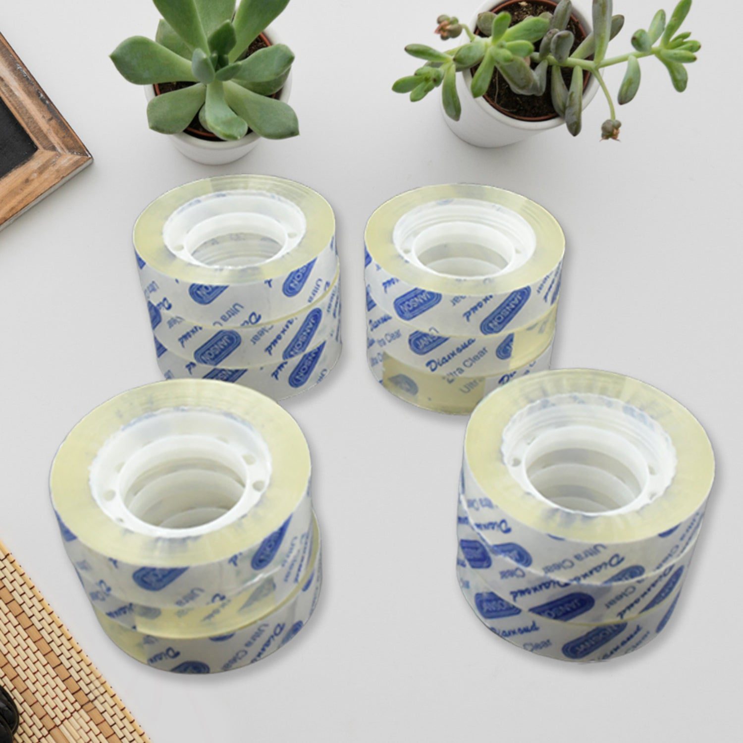 01_66ffb021-d72c-4a04-9365-52e09be08014.jpg Transparent Tape Refills, Tape for Office, Home, School -1.2cm X 30 Meter Per Roll (12 Pc Set) - Front View by Nari H...