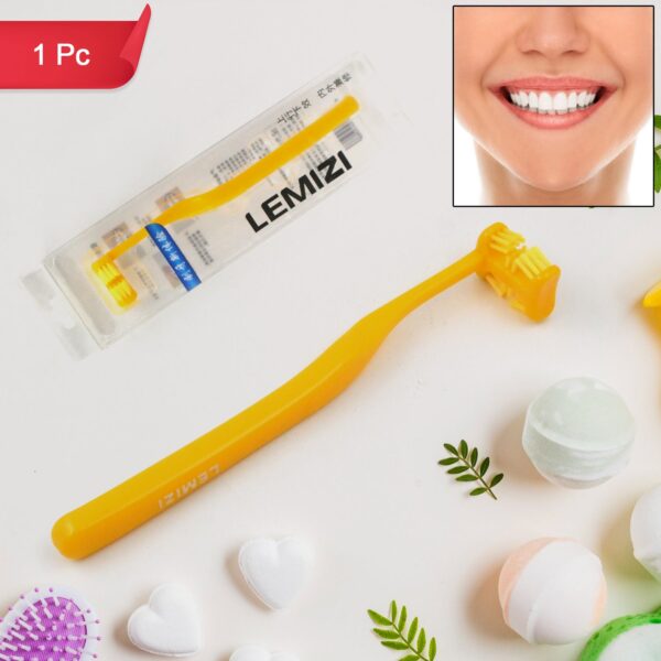 Six-Sided Soft Toothbrush, Anti-Bacterial 6 Sided Care (1 Pc/ Mix Color) - Front View by Nari Haat, Indian ethnic wea...