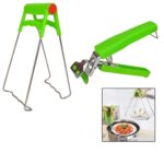 Kitchen Hot Plate Gripper, Stainless Steel Bowl Clip (2 Pcs Set) - Front View by Nari Haat, Indian ethnic wear, women...