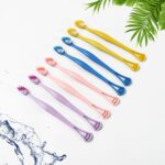 2-in-1 Tooth Brush Tongue Scraper, Soft Bristle & Long Handle (8Pcs) Soft Toothbrush - Closeup Embroidery by Nari Haa...