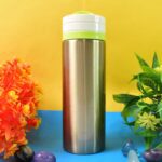 Stainless Steel Double Wall Water Bottle (300ml) - Front View by Nari Haat, Indian ethnic wear, women clothing, desig...