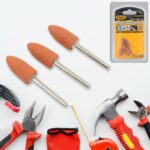 Bullet Shape Rotary Grinding Stone Set (3 Pcs Set) - Front View by Nari Haat, Indian ethnic wear, women clothing, des...