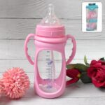 Baby Feeding Bottle with Handles & Straw (Mix Design, Size & Color / 1 Pc) - Closeup Embroidery by Nari Haat, Indian ...