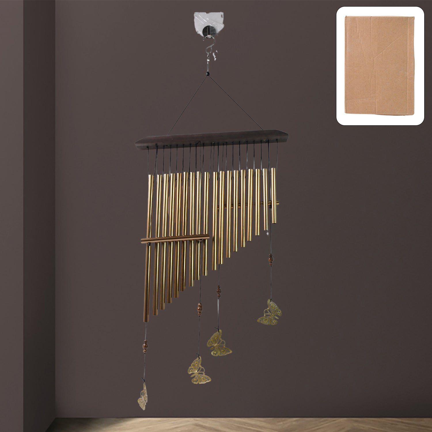 01_716bd43e-659e-4606-9c99-7ae1fb55cb9b.jpg Mix Design Wind Chimes Outdoor Hanging Dragonfly Wind Chime for Outside (1 Pc) - Front View by Nari Haat, Indian ethn...