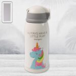 Stainless Steel Double Wall Vacuum-Insulated Drink Water Bottle (500 ML Approx) - Front View by Nari Haat, Indian eth...