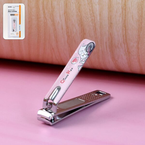 Cute Nail Clipper with Nail Catcher, Nail File - Stainless Steel (1 Pc) - Front View by Nari Haat, Indian ethnic wear...