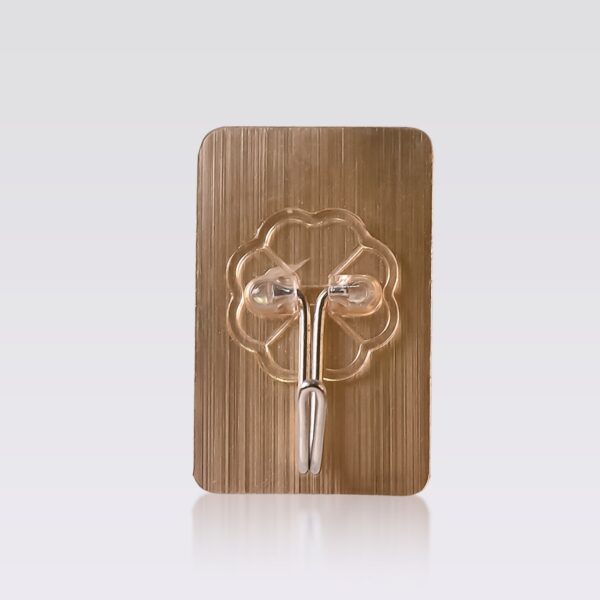 Plastic Adhesive Sticky Waterproof and Oil Proof, Wall Hook (5.5×3.5 Cm) - Front View by Nari Haat, Indian ethnic we...