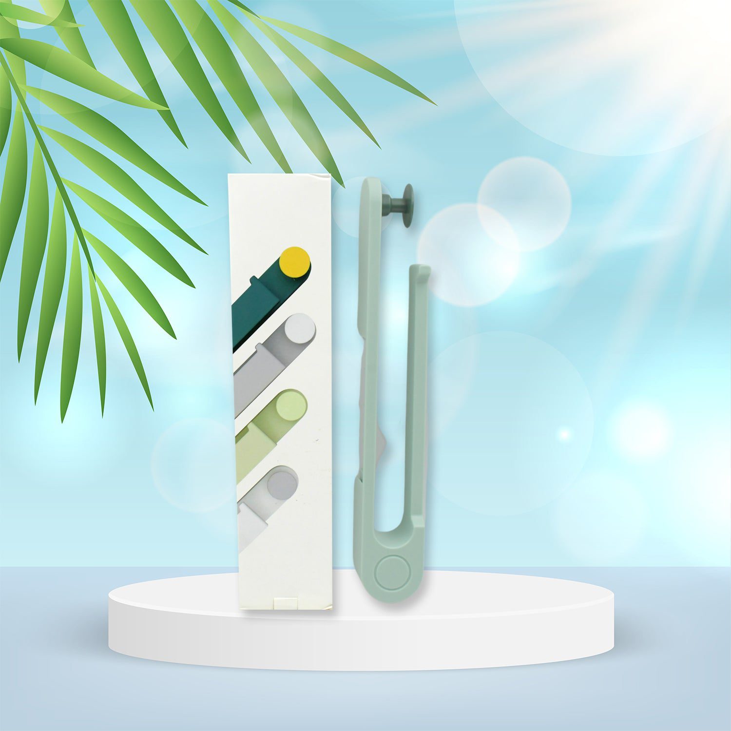 01_792f19b4-89e6-4e77-9629-437747ae4a58.jpg Modern Wall Rack: Round Hook Towel Holder (Durable Plastic, 1 Pc) - Front View by Nari Haat, Indian ethnic wear, wome...