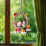 Artificial Bird Nest Wall Hanging Home Decor Showpiece (1 Pc, Mix Color) - Front View by Nari Haat, Indian ethnic wea...