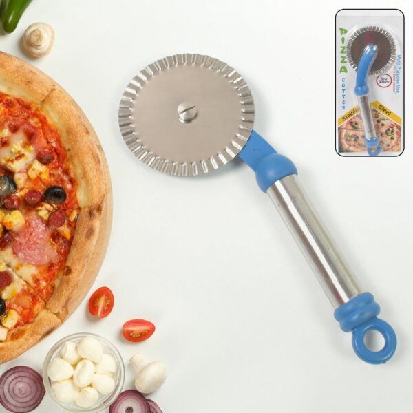 Multi Purpose Use Curly Pizza Cutter / Pastry Cutter / Sandwiches Cutter (1 Pc) - Front View by Nari Haat, Indian eth...