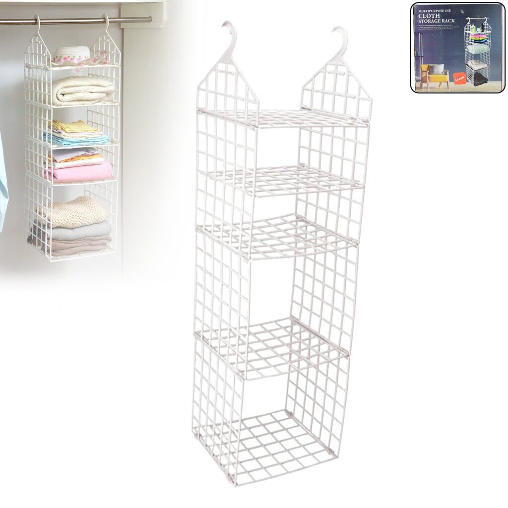 Multipurpose 5-layer folding clothes storage rack