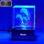 3D Mix Design LED Light Base With Speaker (1 Pc / B Grade) - Back View by Nari Haat, Indian ethnic wear, women clothi...