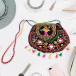 9 inch Handcrafted Cotton Embroidered Shoulder Bag for Girls & women (1 Pc) - Sleeve Design by Nari Haat, Indian ethn...