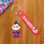 Cute Cartoon Silicone 3D Key Chain with Metal Hook & Strap (Pack of 1) - Front View by Nari Haat, Indian ethnic wear,...
