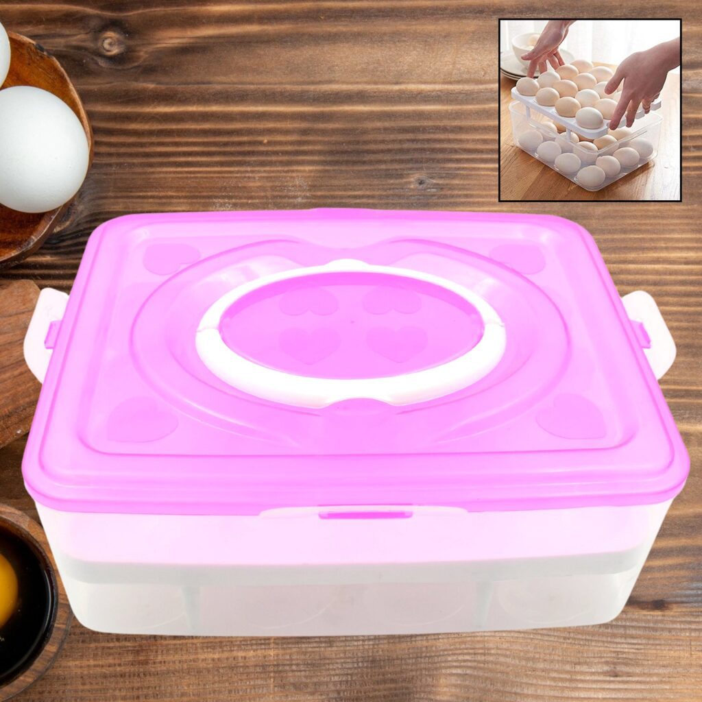 2-layer 32-grid egg tray with lid