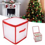 Transparent Zipper Sock Organizer Storage Box (30×30 CM) - Front View by Nari Haat, Indian ethnic wear, women clothi...