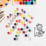 Acrylic Paint Color Kits 1 Set, Multi Color (1 Set) - Sleeve Design by Nari Haat, Indian ethnic wear, women clothing,...