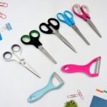 Stainless Steel Kitchen Scissors & Multipurpose Peeler (2 Pc Set, Mix Design) - Sleeve Design by Nari Haat, Indian et...
