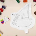 Multicolour colour-your-own inflatable animals With 6pcs Colored Pen Markers (1 Set) - Front View by Nari Haat, India...